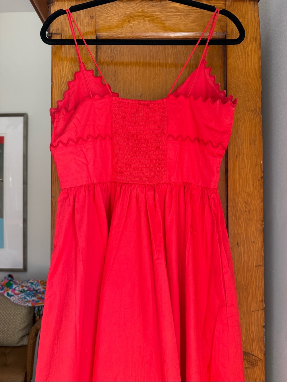 La Ligne Red (trending color!) Dress with Scalloped Details ❤️